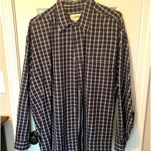 EDDIE BAUER Plaid Button Down Dress Shirt XL